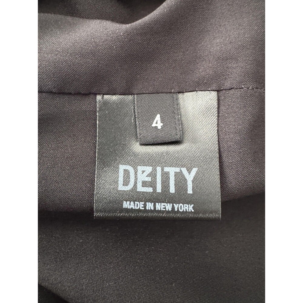 Deity New York Dress Women's 4 Black Sleeveless Sheath Cut Out Front - Picture 7 of 10